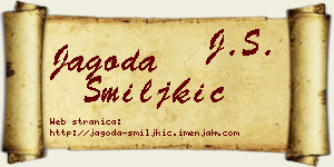 Jagoda Smiljkić vizit kartica